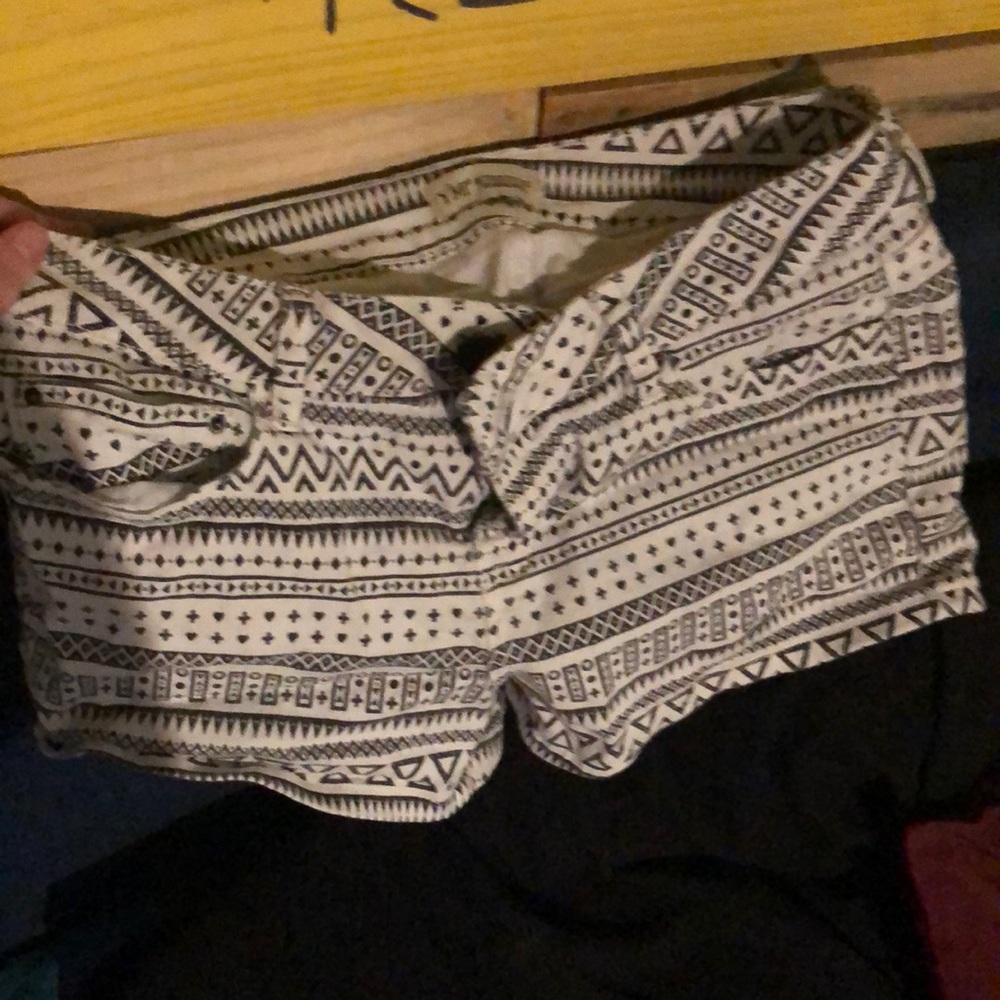 YMI shorts white with black design fits smaller than 13 more like 11